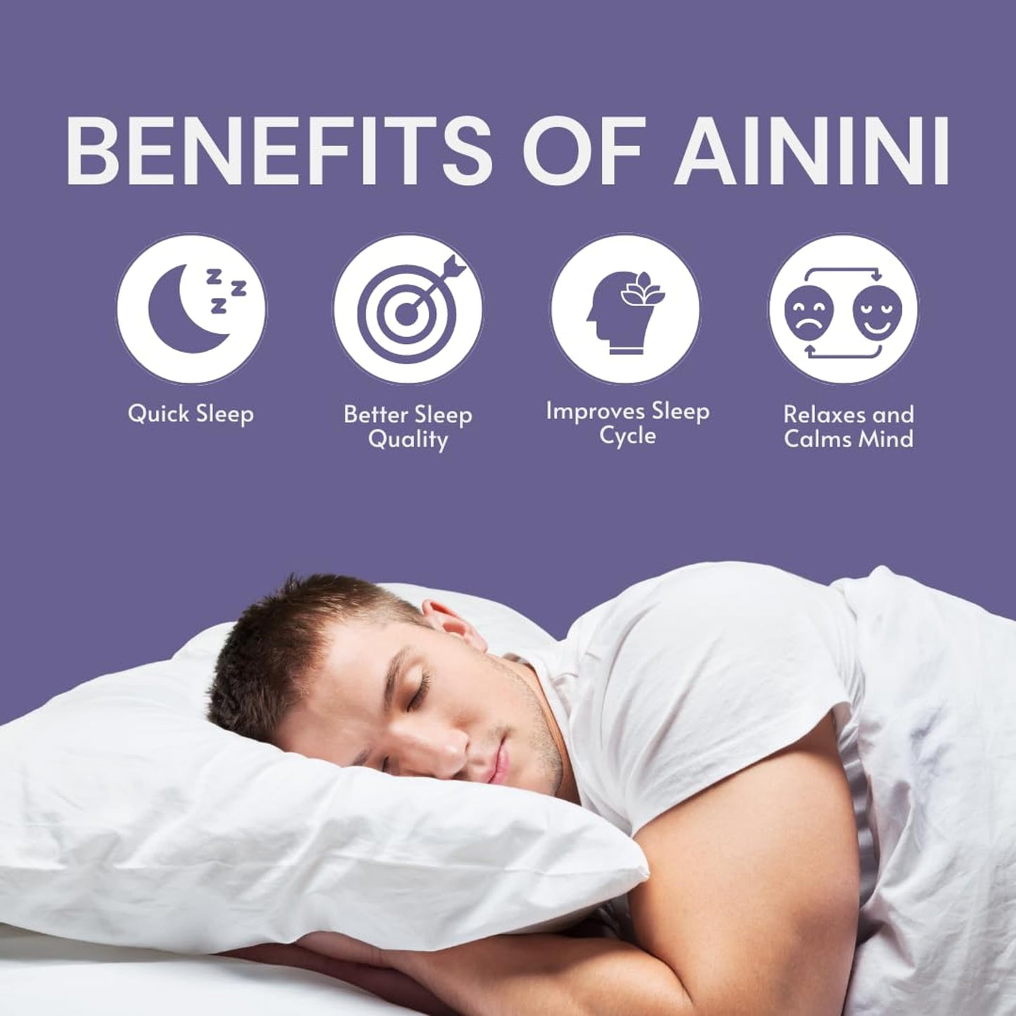 Vogue Wellness AININI Melatonin 5mg with Valerian (Tagar) Extract 50mg | Natural Sleep Support & Relaxation Supplement | Vegetarian Sleeping Aid Tablets (60 Count, Pack of 1)