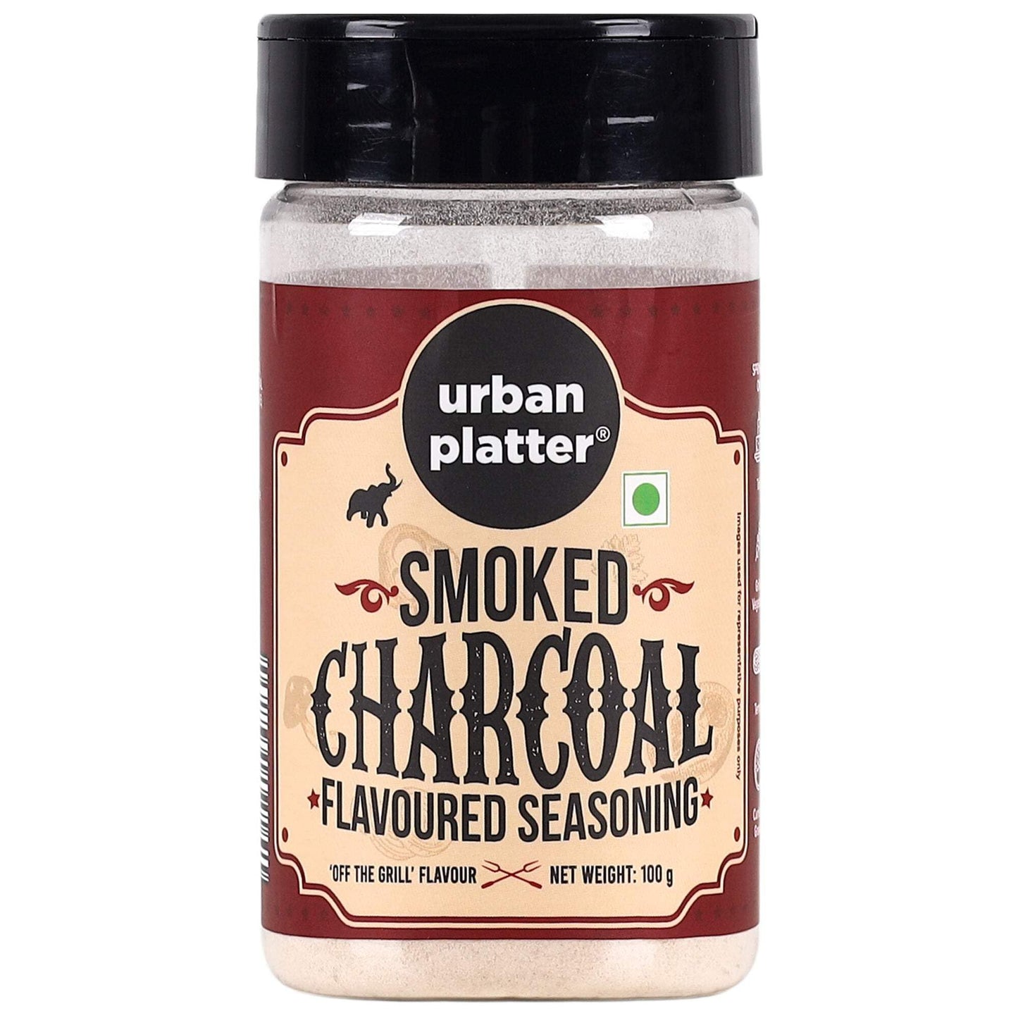 Urban Platter Smoked Charcoal Seasoning, 100g (Add Smoky flavour to dishes instantly!)