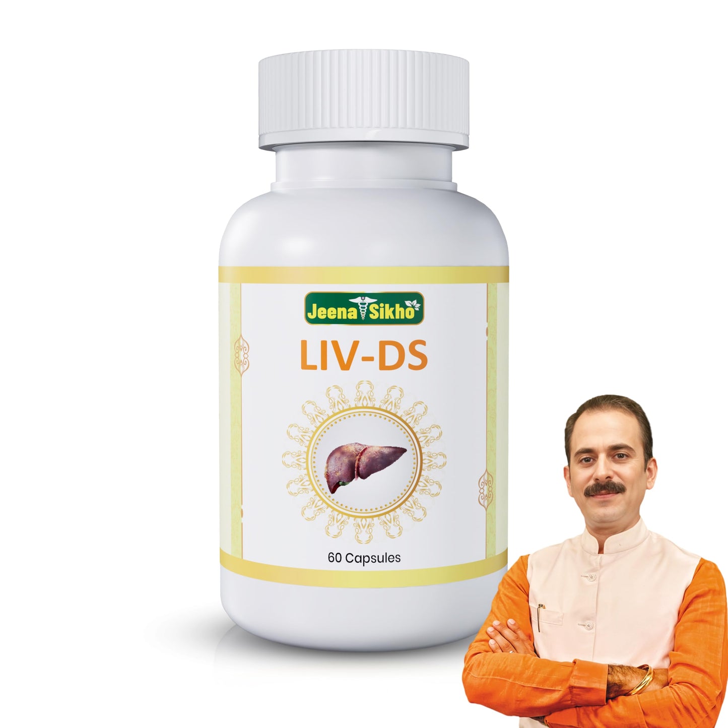 Jeena Sikho LIV-DS | Ayurvedic Supplement For Liver Care | Naturally Blended With Bhumiamla, Kasani, And Himsra | Herbal Remedy For Good Health, 60 Capsules