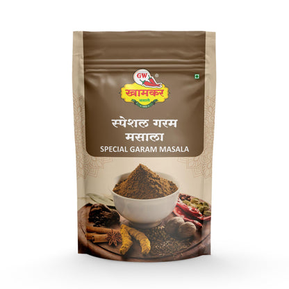 GW Khamkar SPL Garam Masala | Exotic Blend of Handpicked Spices | Powerful & Aromatic Spice Mix | Perfect for Curries & Everyday Cooking | Cold Pressed | Traditional secret recipe | No Artificial colour and Preservatives | Pack of 1- 185GM