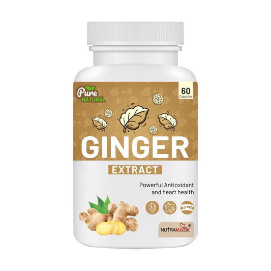 Nutramagik Ginger Extract for Immunity Building- Support Antioxidant and Digestive Health (60 Capsules, 1)