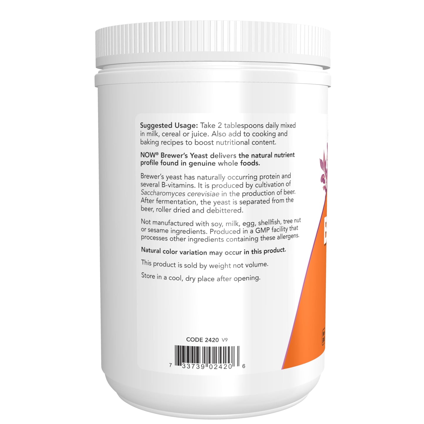 Now Foods Brewer's Yeast Reduced Bitterness - 454 g- image 6