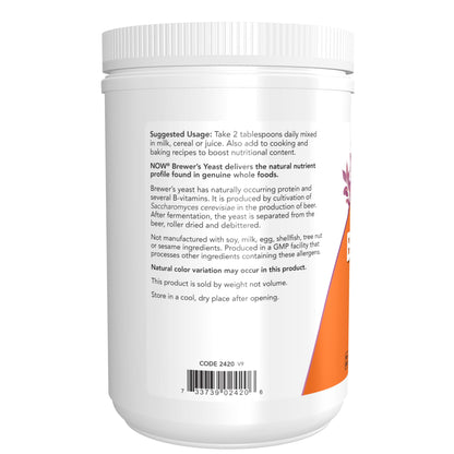 Now Foods Brewer's Yeast Reduced Bitterness - 454 g- image 6