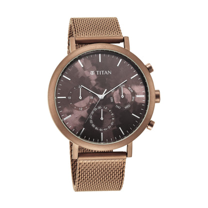 Titan Purple: Valentine’s Day Collection Analog Brown Dial Men's Watch-- image 3