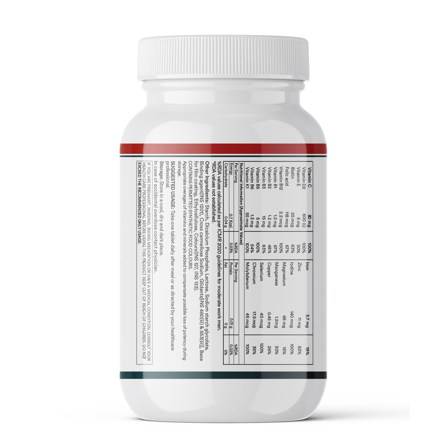INLIFE Multivitamin Tablets for Men | Enriched with Zinc, Vitamin C, Vitamin D3, and Essential Minerals | 120 Tablets