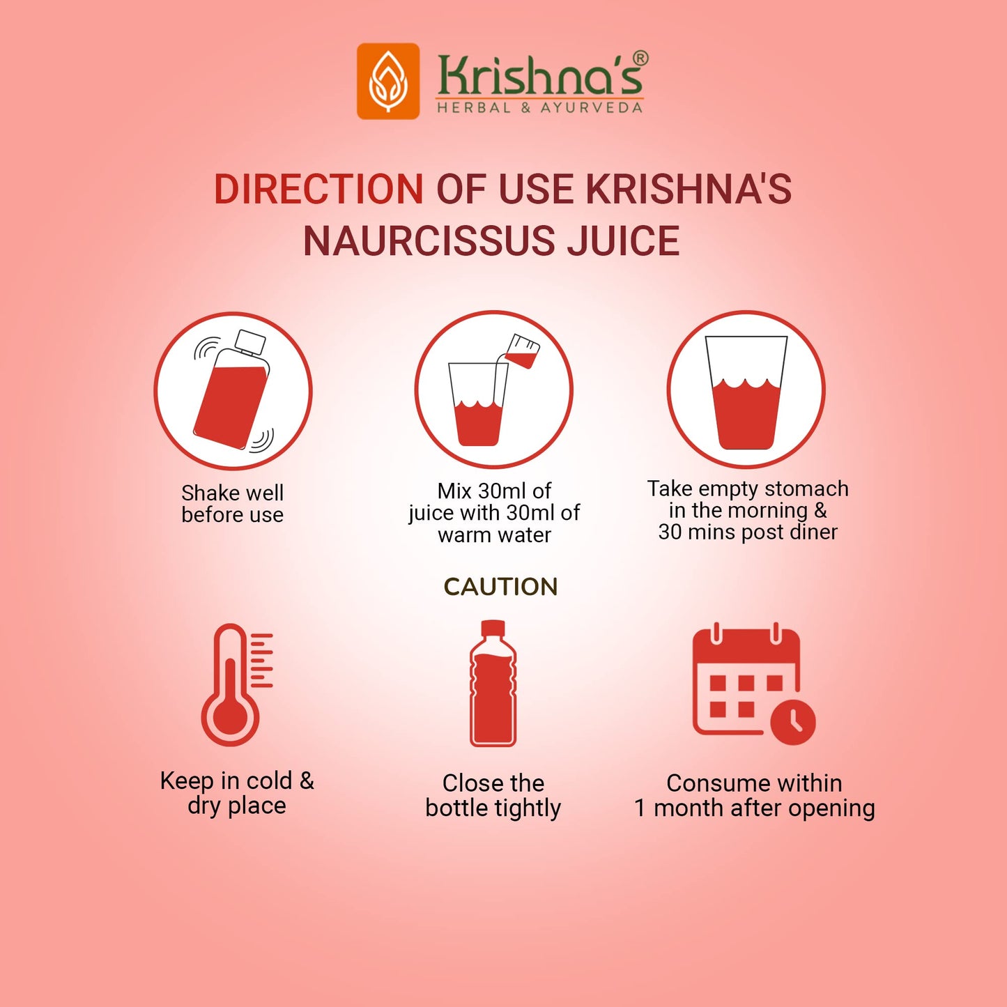 Krishna's Naurcissus Juice - 1000 ml | Ayurvedic ingredients Ashwagandha, Kaunch Beej, Vidari Kand, Shatawari, Akarkara, Safed Musli, Gokhru Etc | Helps in boosting Stamina - (Pack of 2)