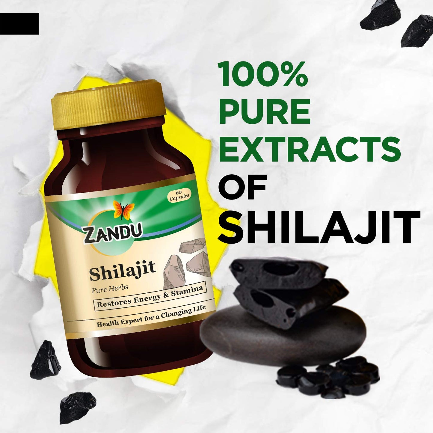 Zandu Shilajit Capsule, 60 capsules x Po2, Original and Pure Himalayan- image 7