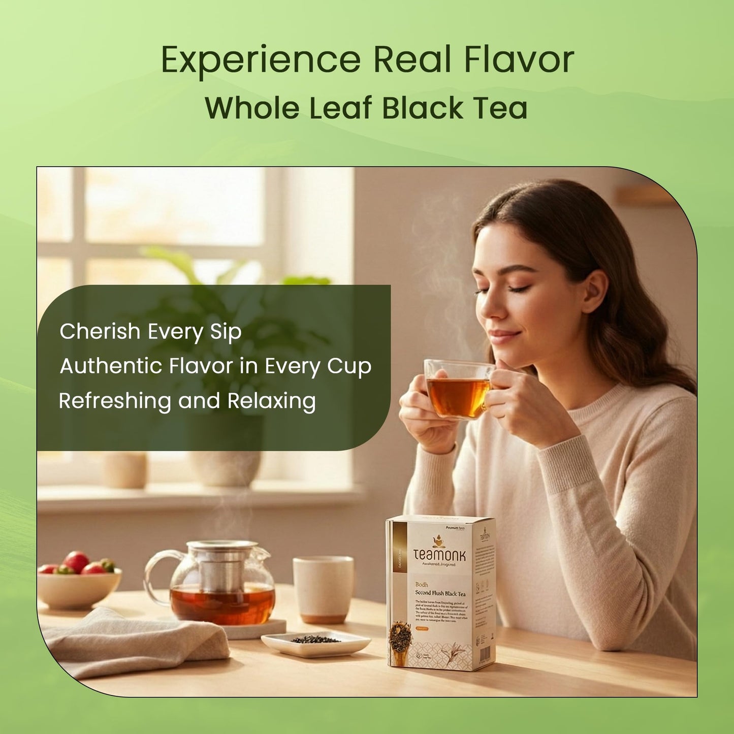Teamonk Bodh USDA Certified Organic Darjeeling Second Flush Black Tea Leaves (No powder, 50 Cups) - 100 g. Boosts Energy. Antioxidant Properties. Boosts Heart Health and Helps reduce Blood pressure