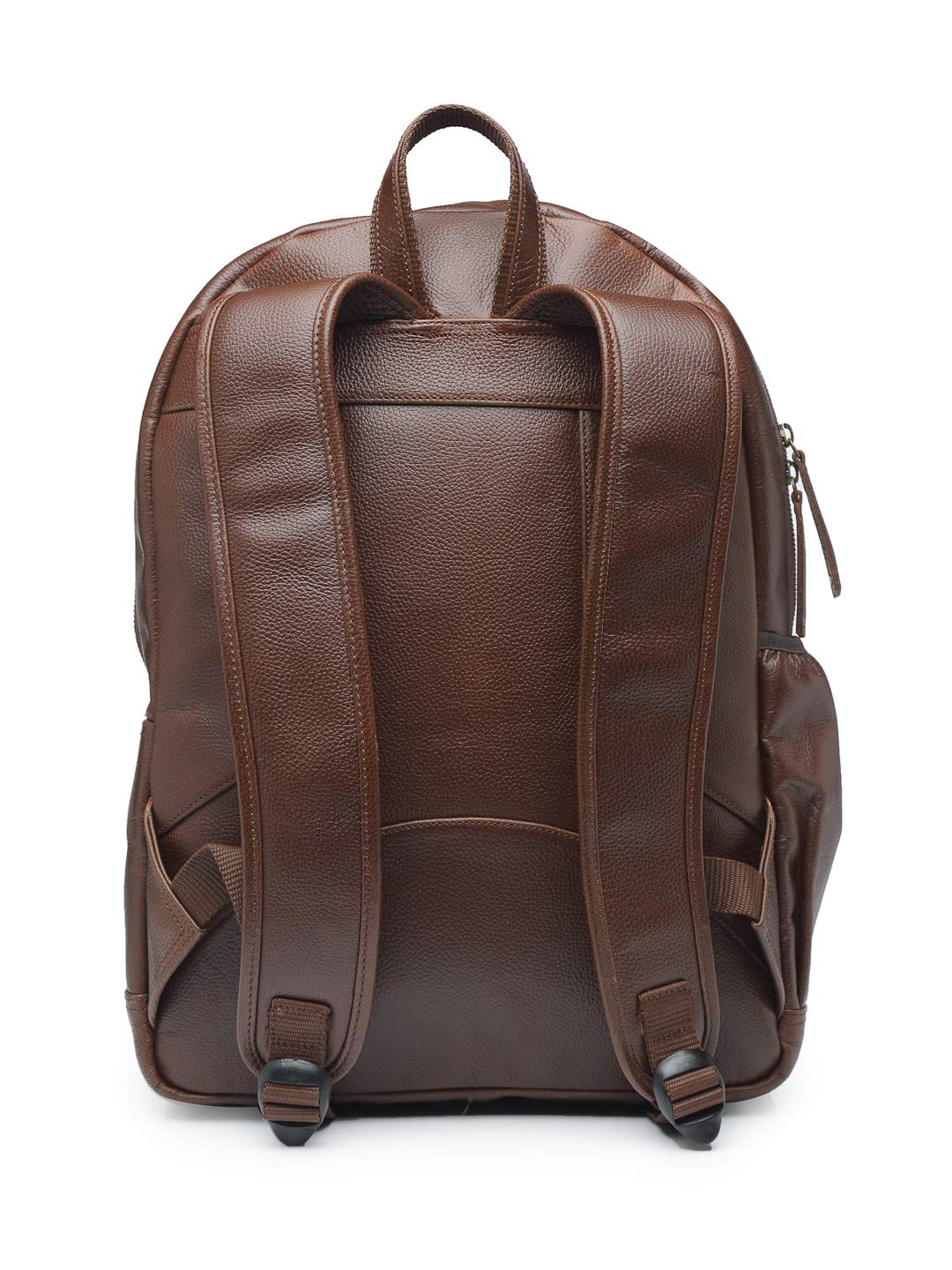 Teakwood Unisex Genuine Leather Brown Solid Backpack||Unisex Laptop Bag/Backpack