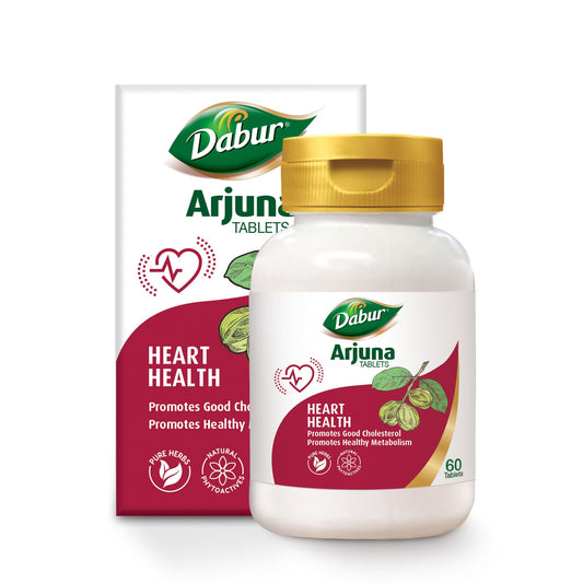 DABUR Arjuna Tablets - 60 Tabs | Promotes Heart Health | Manages Cholesterol Lev