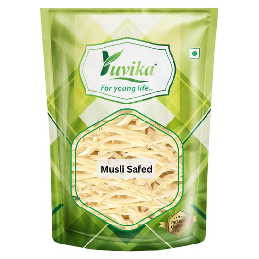 YUVIKA Musli Safed - Chlorophytum Borivilianum - White Musli (100 Grams)
