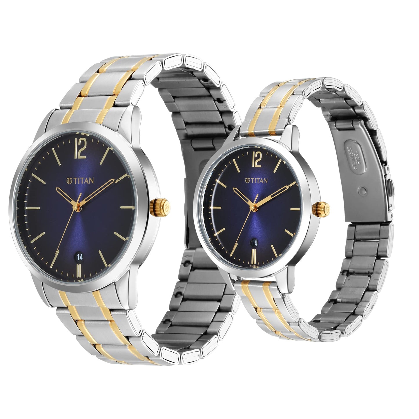 Titan Men Stainless Steel Analog Blue Dial Watch-18062617Bm01, Band Col- image 3