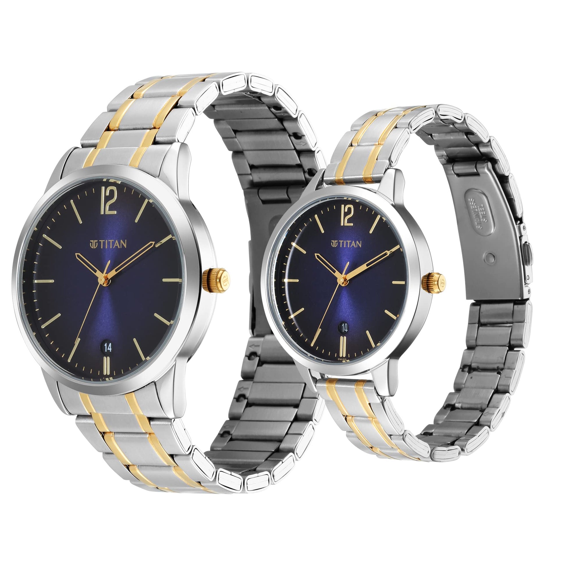 Titan Men Stainless Steel Analog Blue Dial Watch-18062617Bm01, Band Col- image 3