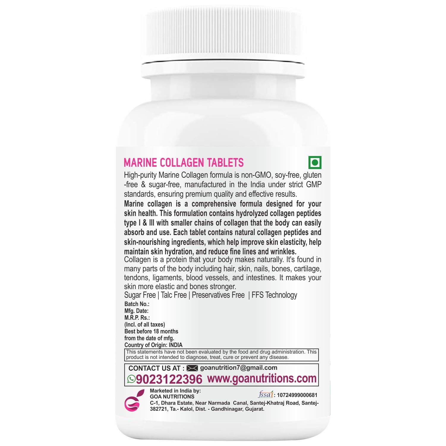 GOA NUTRITIONS Marine Collagen Powder for Skin, Hair Supplement for Men- image 6