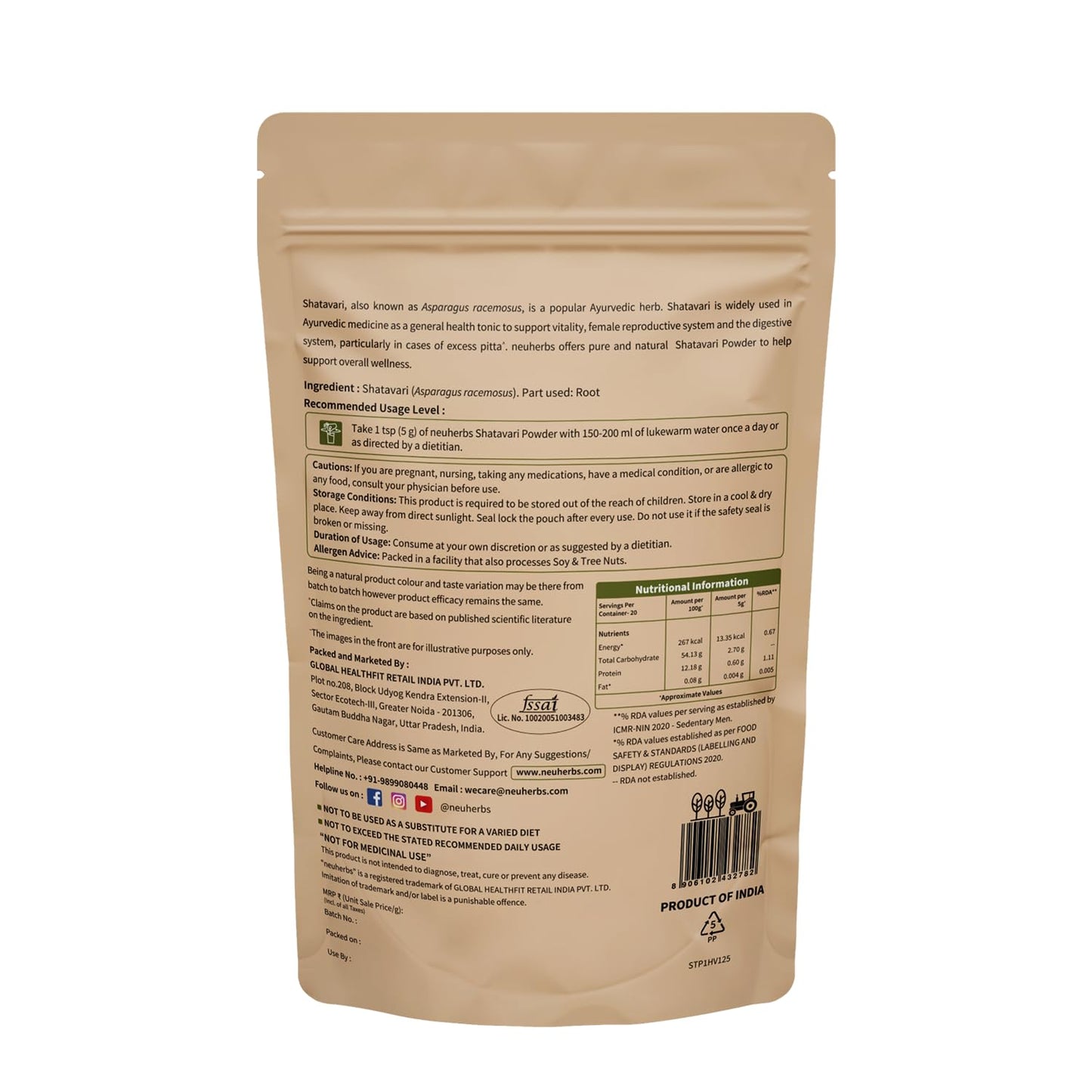 Neuherbs Shatavari Powder | Ayurvedic Support To Balance Women's Hormon- image 2