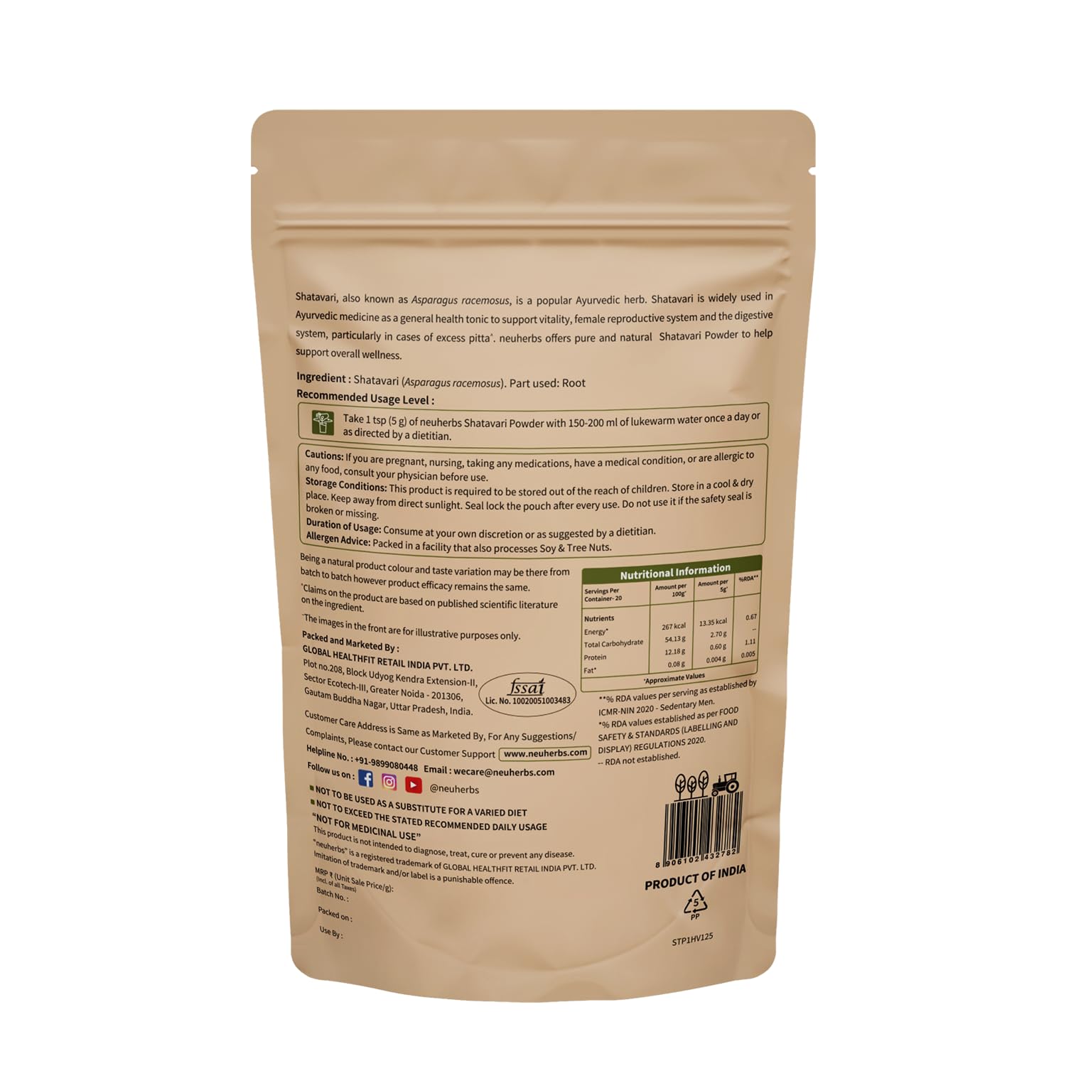 Neuherbs Shatavari Powder | Ayurvedic Support To Balance Women's Hormon- image 2