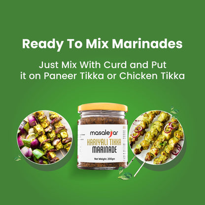 Masalejar Hariyali Marinade Masala 200g | Ready-to-Cook Chicken & Paneer Tikka Marinade | Green Tandoori Spice Mix