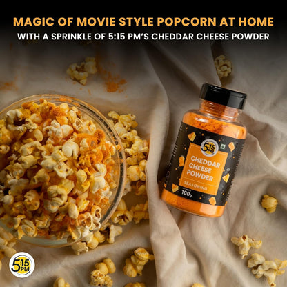 5:15PM Cheddar Cheese Powder for Popcorn, Pasta, Pizza, Nachos & Fries | Popcorn & Cheese Seasoning Powder,1 Count