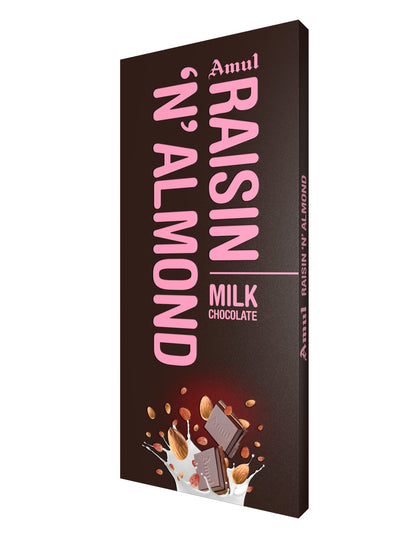 Amul Raisin & Almond Milk Chocolate, 150 Grams