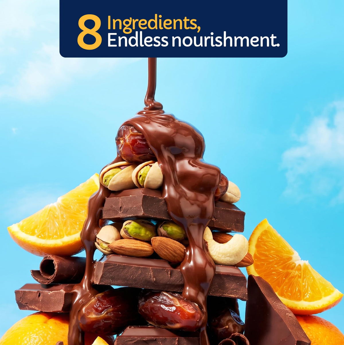 Farmley Dark Choco Orange Date Bites 200g I Dates Barfi Made with Dates,Cocoa Powder,Pista,Cashews,Almonds,Honey,Orange and Pure Ghee,Chocolate Flavoured Healthy Delicious Indian Sweets,No Added Sugar