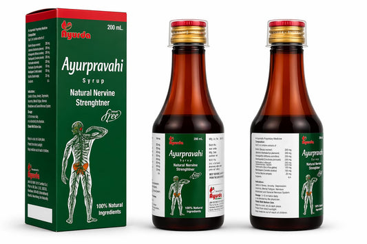Ayurpravahi Syrup, Natural Nervine Strengthener, Sugar Free, 100% Natural Ingredients, 200 ml