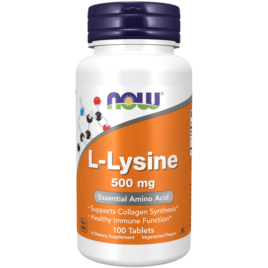NOW L-Lysine 500 mg,100 Tablets