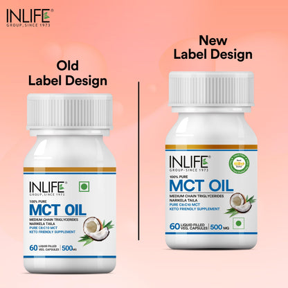 INLIFE Pure MCT Oil C8 C10 Keto Diet Friendly Advanced Products, 500mg- image 6