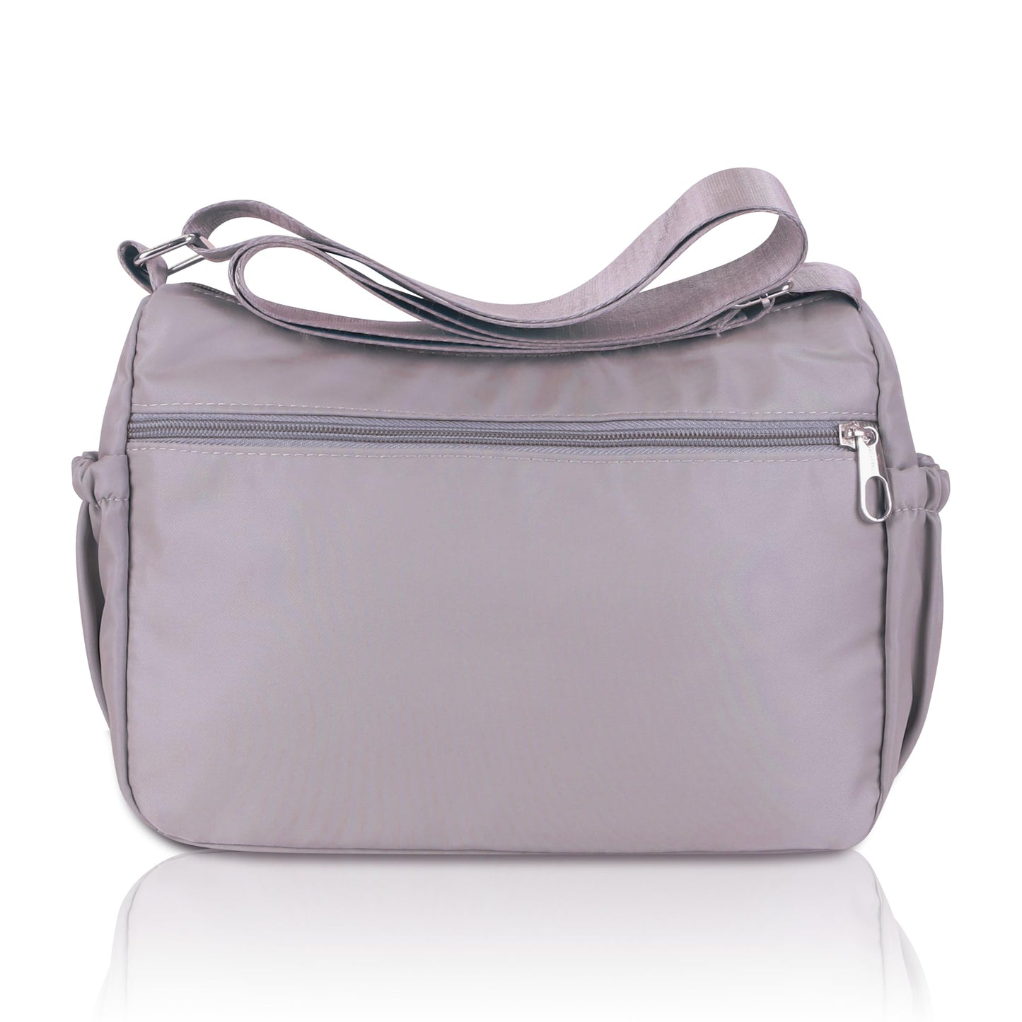 NFI essentials Crossbody Bag for Women, Multi-Layer Stylish Sling Bag for Girls, Nylon Shoulder Bag Purse for Ladies, Multi Pocket Travel Massenger Bag for Woman Latest (Pink)