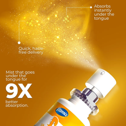 Vitonnix Vitamin D | Under the Tongue Sublingual Spray | Improves Bone Density, Boosts Immunity, Relieves Muscle Weakness, Uplifts Mood | High Potency Vitamin D Supplement – 20ml