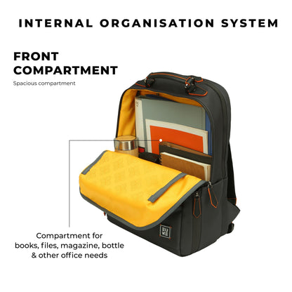 EUME Alpha 27L Laptop Bag for Men,Volcanic grey | 2 Large Compartment o- image 7