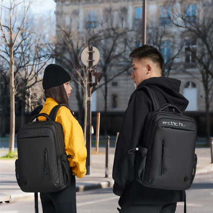 Arctic Hunter Backpack for Men Women 21L Stylish 15.6" Laptop Bag One-Day-Use Capacity Casual Laptop Backpack Multi-pockets Water-resistant Lightweight Padded Backpack for Office College,Black