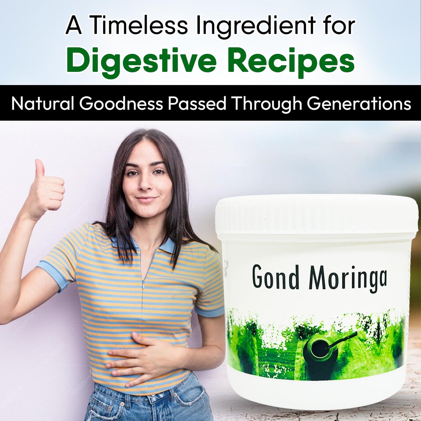 Hakim Suleman's Gond Moringa and Gond Siyah Capsule Combo Pack | Herbal Wellness Duo | Daily Use Value Combo