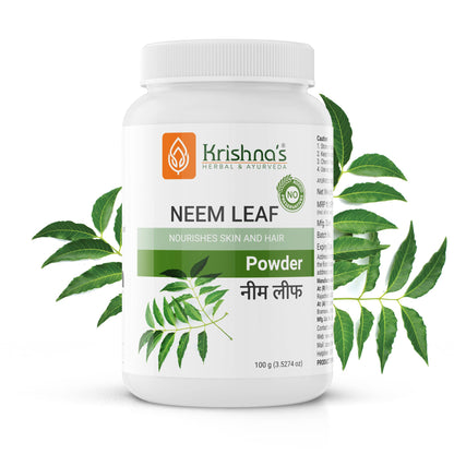 Krishna's Neem Leaf Powder - 100 g | Preservative Free | Natural Powder For Face, Skin & Hair Growth Pack