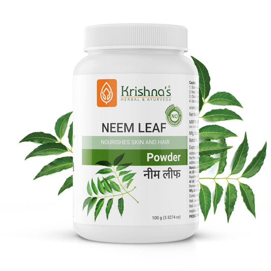 Krishna's Neem Leaf Powder - 100 g | Preservative Free | Natural Powder For Face, Skin & Hair Growth Pack