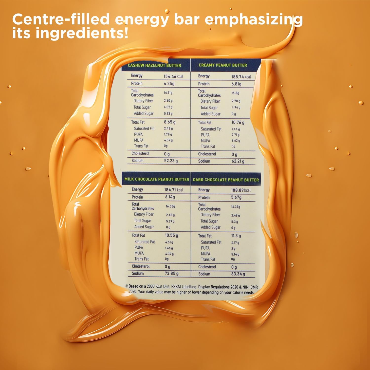 STROOM Asia's First Centre Filled Energy Bars | 7g Protein (10 Bars, 36- image 3