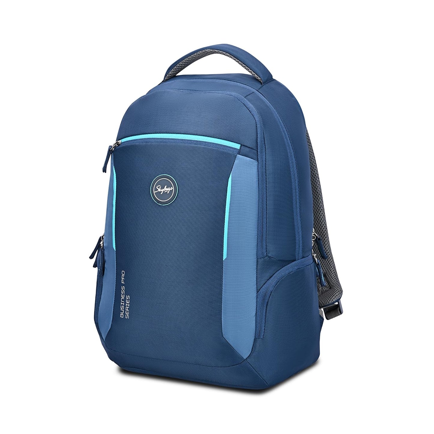 Skybags Propack Max 17 Inch Compatible Anti‑Theft Laptop Backpack 35L | 3 Compartments with USB Charging Port & Rain Cover | Air Mesh Back Panel | Office & Travel Backpack for Men & Women (Blue)