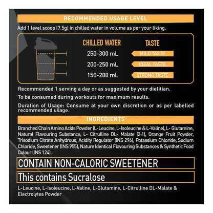 MuscleBlaze Bcaa Gold 8:1:1 Powder (Fruit Punch, 450G, 30 Servings) | W- image 5