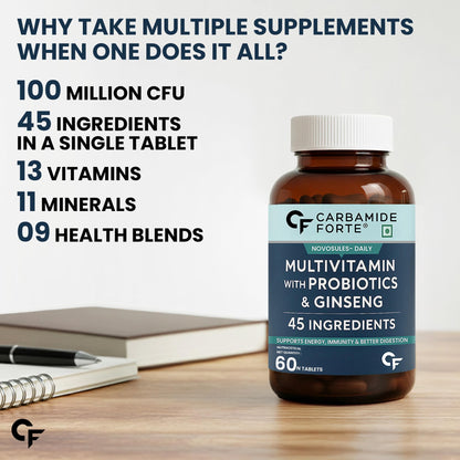 Carbamide Forte Multivitamin Tablet for Men Gym | Multi vitamin Tablet for Men | Multi Vitamin for Mens for Daily Immunity & Energy Support | 60 Tablets