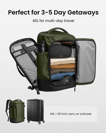 Tomtoc Navigator-T66 Travel Laptop Backpack 17 Inch/ 40L-Green