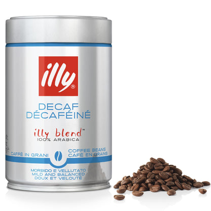 Illy Decaffeinated Coffee Beans, 250g Tin