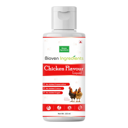 Bioven Ingredients Chicken Flavour Liquid, 125 ml, No Added Preservative/Colour/Sugar