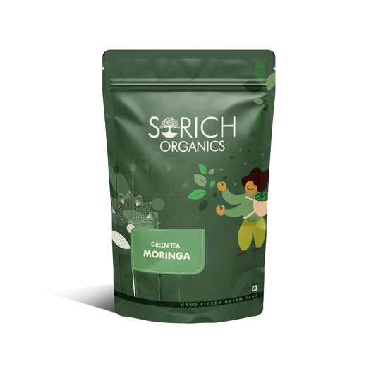 Sorich Organics Moringa Green Tea – Loose Leaf 50g | Supports Detox & Cleansing | Boosts Immunity | Aids Digestion Digestion herbal tea, Natural Herbal Tea for Men & Women