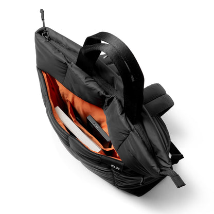 DailyObjects Black Wing Backpack (17L) Bag for Men & Women|Fits 13/14 inch Laptop/Macbook Pro/Air Ipad|Lightweight| Durable Backpack |Padded Straps|Office/Daily Use/Travel/Work|Multi Compartments