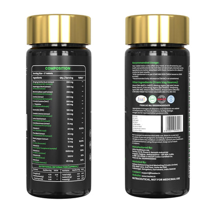 Healeo Lung Forte, 18-in-1 Lung Detox with Quercetin, NAC, Stinging Nettle, Vasaka - Lung Cleanse Supplement for Smokers - Removes Tar & Mucus from Lungs - Lab Tested - 60 Veg Tablets