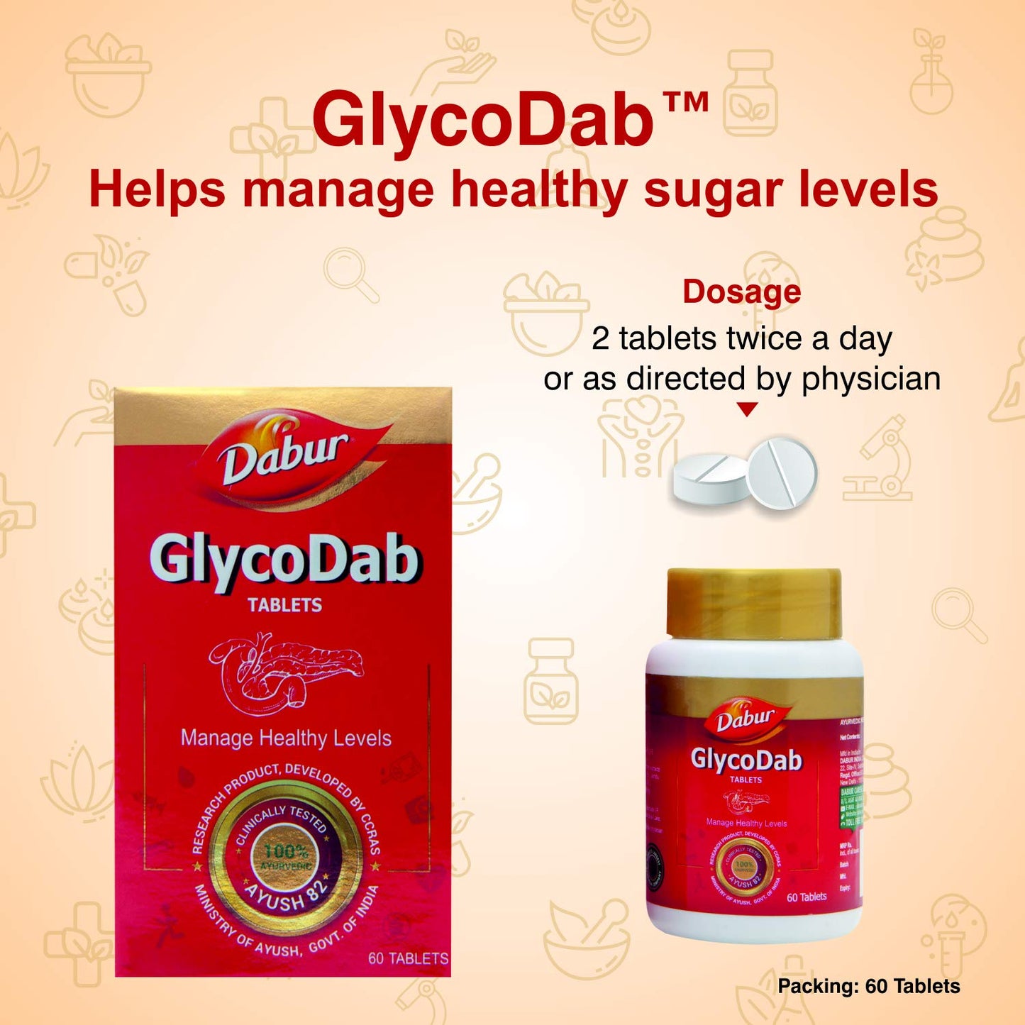 Dabur GlycoDab - 60 Tablets- image 4