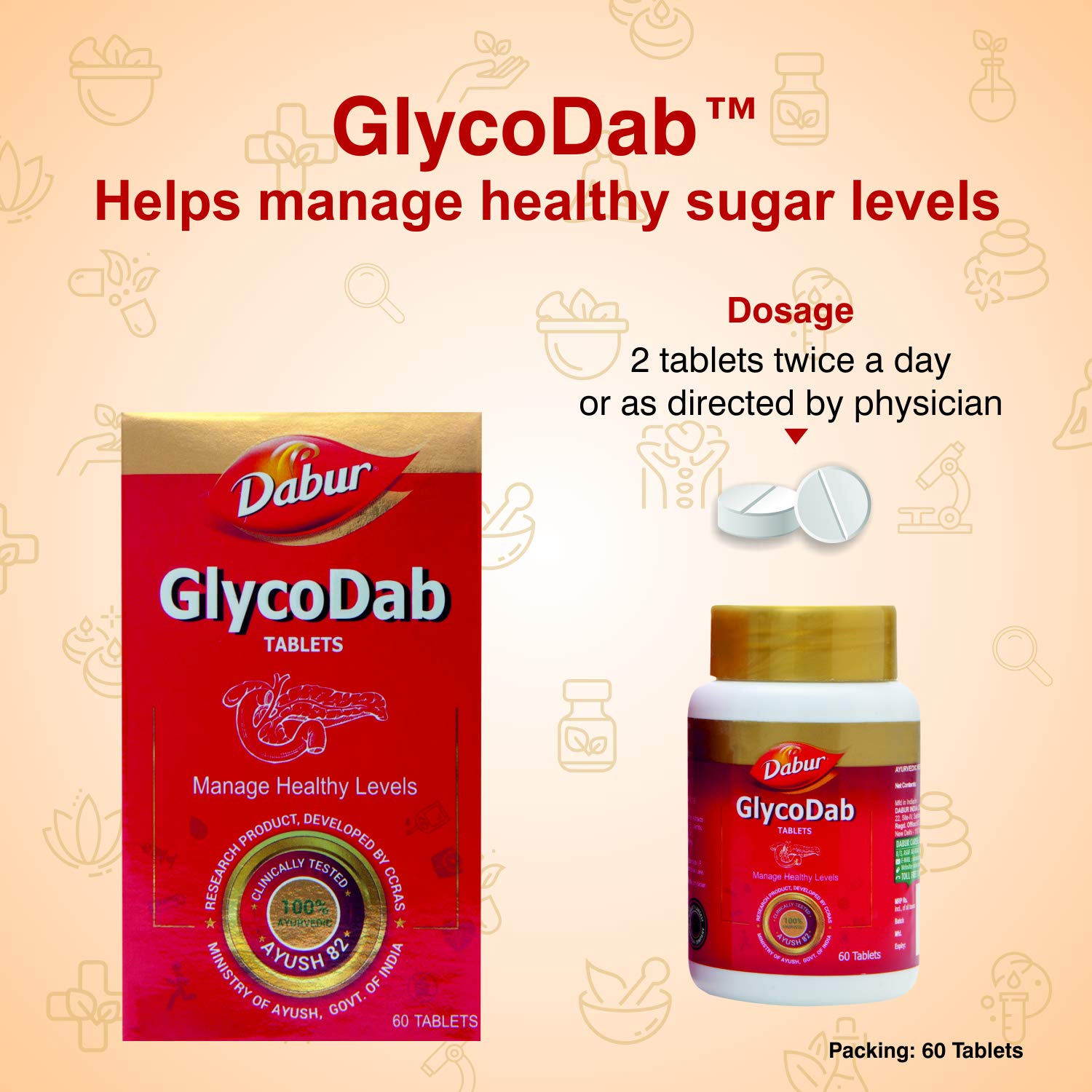 Dabur GlycoDab - 60 Tablets- image 4