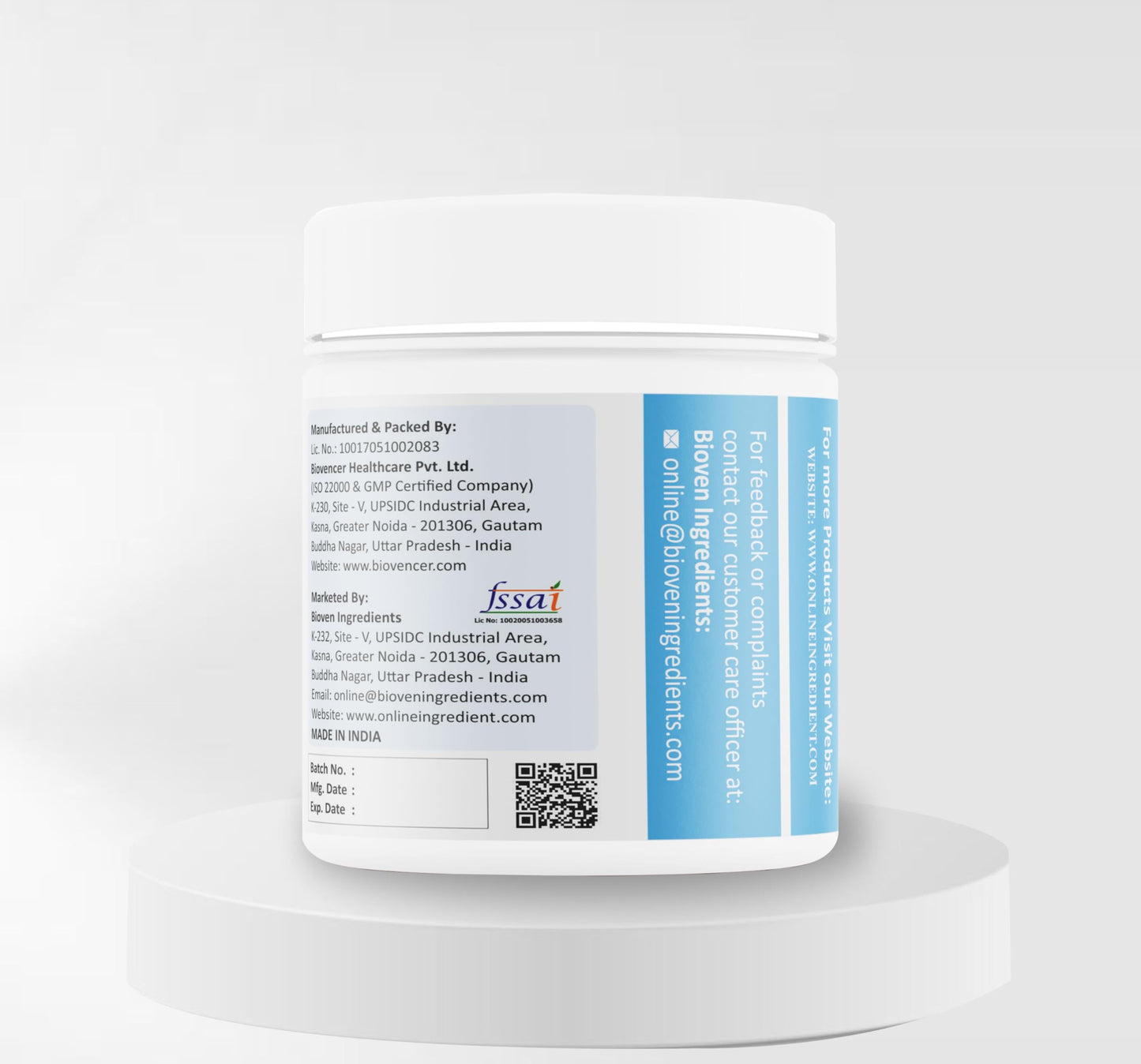 Fungal Diastase Enzyme Powder by Bioven Ingredients, Non-GMO Supplement,Helps in Dough Fermentation, Dietary Supplements/Food and Beverages