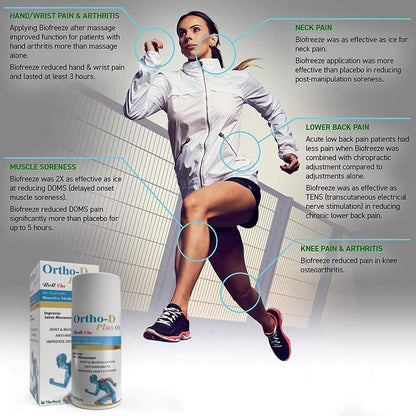 Ortho-D Plus Roll On For Pain Relief Oil For Joints, Back & Knee
