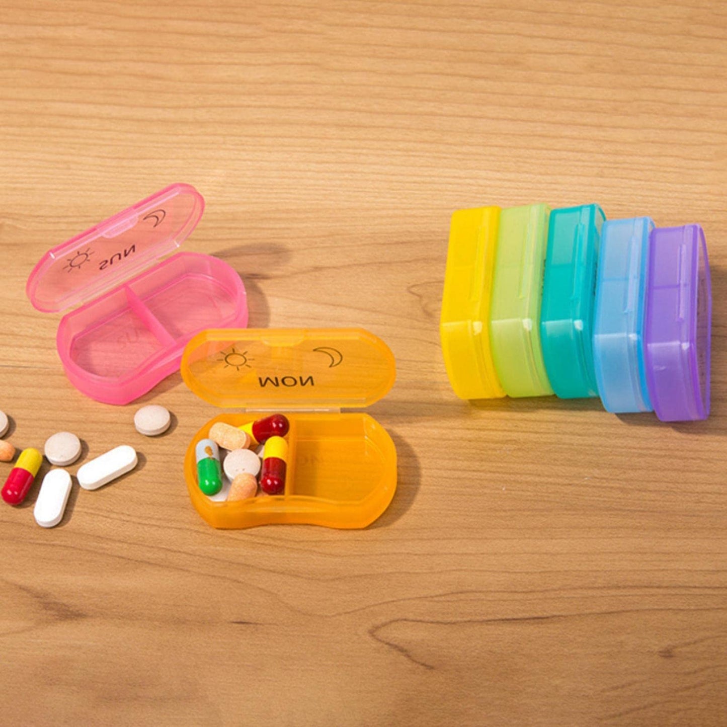 LOOM TREE® Weekly Pill Organizer 2 Times A Day For Pills/Vitamin/Fish Oil/Supplements | Health Care | Pill Boxes, Pill Cases