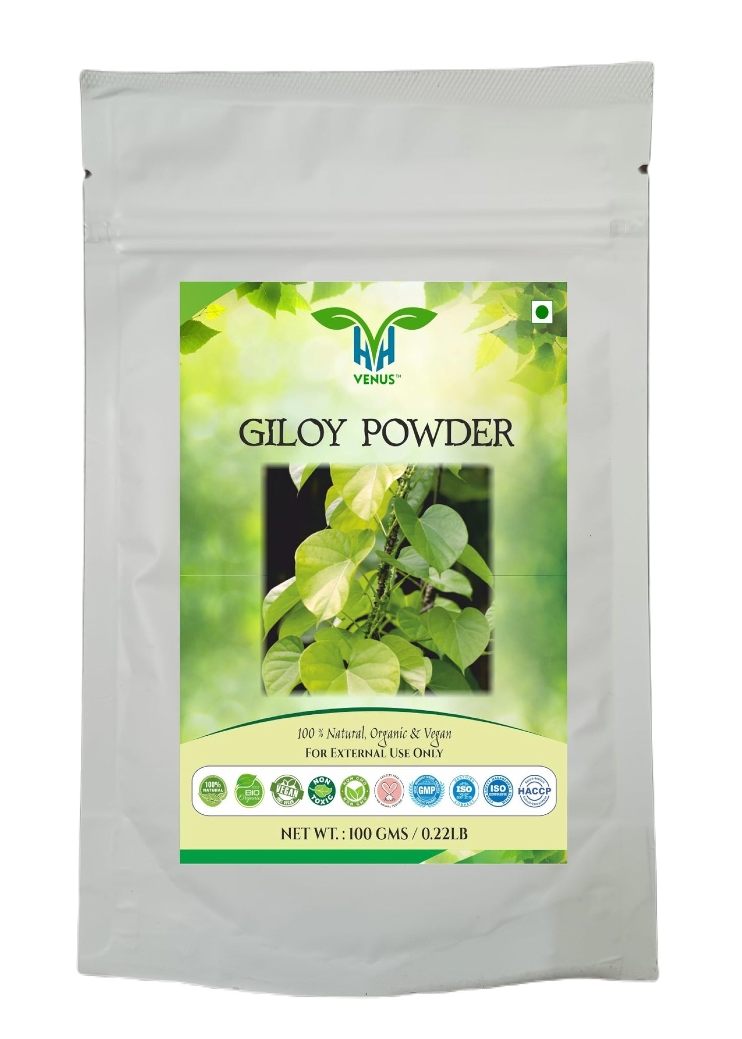 VENUS Unisex Giloy Powder For Hair Care | Natural - 100% Ground Tinospora Cordifolia Stems (100 Grams)